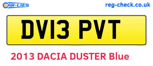 DV13PVT are the vehicle registration plates.