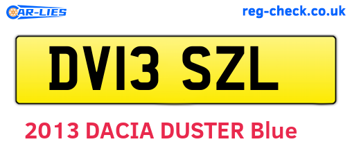 DV13SZL are the vehicle registration plates.