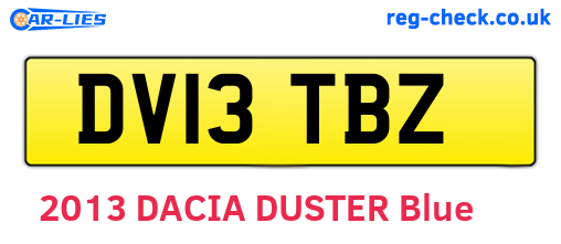 DV13TBZ are the vehicle registration plates.