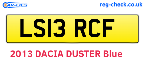 LS13RCF are the vehicle registration plates.