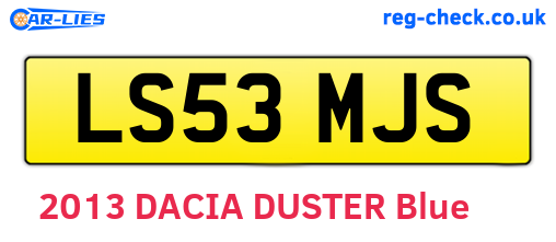 LS53MJS are the vehicle registration plates.