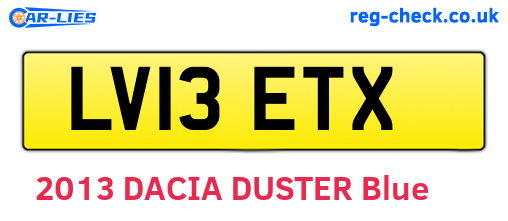 LV13ETX are the vehicle registration plates.