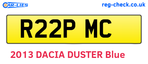 R22PMC are the vehicle registration plates.