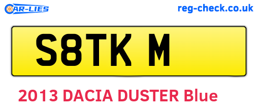 S8TKM are the vehicle registration plates.