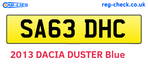 SA63DHC are the vehicle registration plates.