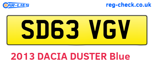 SD63VGV are the vehicle registration plates.