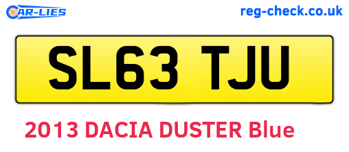 SL63TJU are the vehicle registration plates.