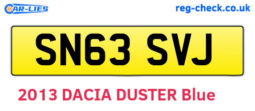 SN63SVJ are the vehicle registration plates.