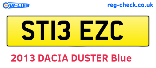 ST13EZC are the vehicle registration plates.