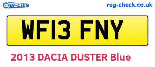 WF13FNY are the vehicle registration plates.