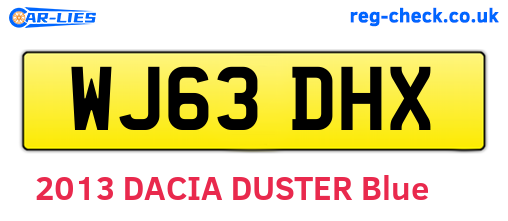 WJ63DHX are the vehicle registration plates.