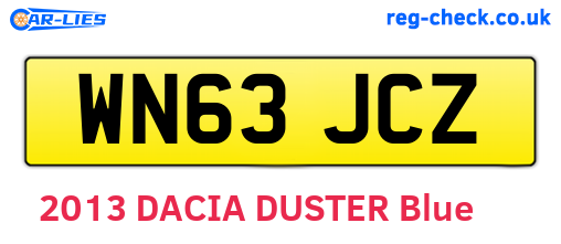 WN63JCZ are the vehicle registration plates.