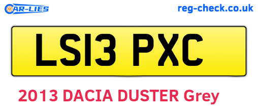 LS13PXC are the vehicle registration plates.