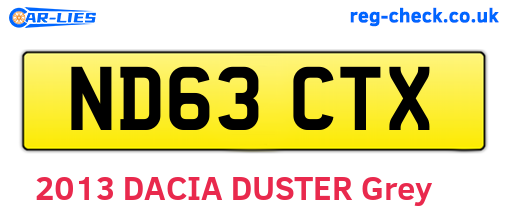 ND63CTX are the vehicle registration plates.
