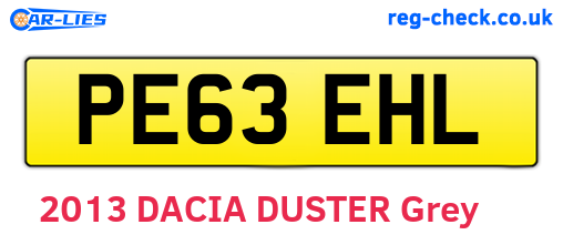 PE63EHL are the vehicle registration plates.