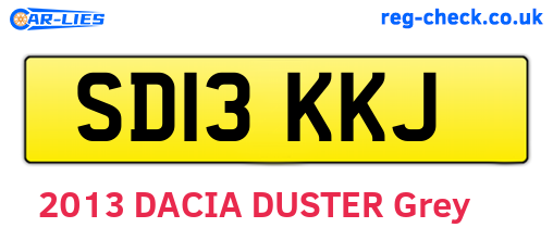 SD13KKJ are the vehicle registration plates.