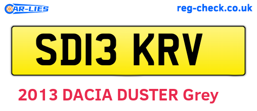 SD13KRV are the vehicle registration plates.