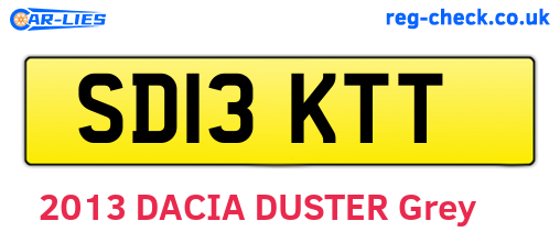 SD13KTT are the vehicle registration plates.