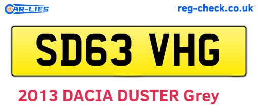 SD63VHG are the vehicle registration plates.