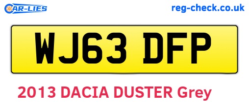 WJ63DFP are the vehicle registration plates.