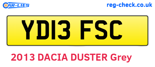 YD13FSC are the vehicle registration plates.