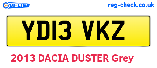 YD13VKZ are the vehicle registration plates.