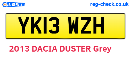 YK13WZH are the vehicle registration plates.