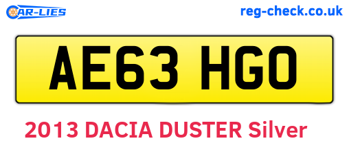 AE63HGO are the vehicle registration plates.