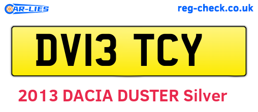 DV13TCY are the vehicle registration plates.