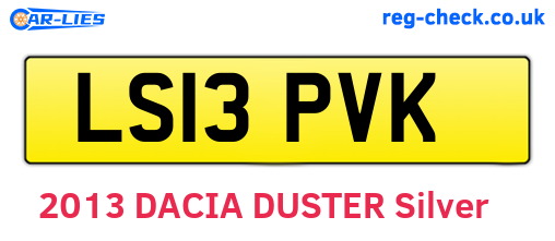 LS13PVK are the vehicle registration plates.