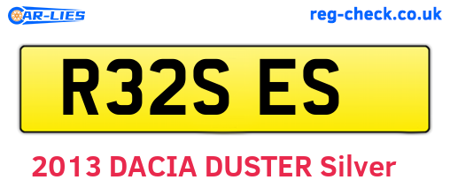 R32SES are the vehicle registration plates.