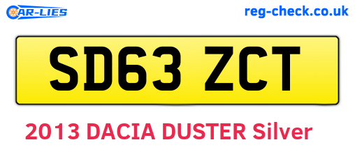 SD63ZCT are the vehicle registration plates.