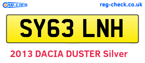 SY63LNH are the vehicle registration plates.