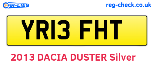 YR13FHT are the vehicle registration plates.