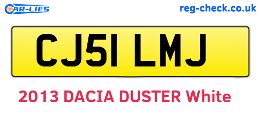 CJ51LMJ are the vehicle registration plates.
