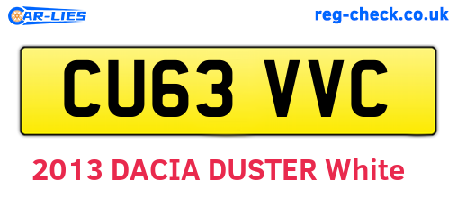 CU63VVC are the vehicle registration plates.