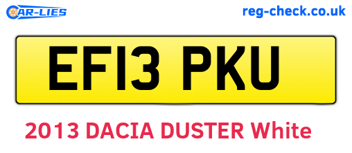 EF13PKU are the vehicle registration plates.