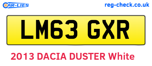 LM63GXR are the vehicle registration plates.