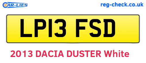 LP13FSD are the vehicle registration plates.