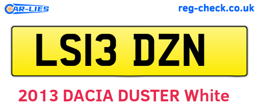LS13DZN are the vehicle registration plates.