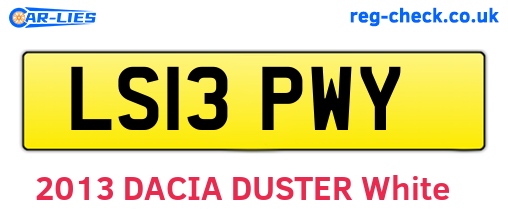 LS13PWY are the vehicle registration plates.