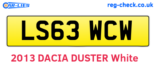 LS63WCW are the vehicle registration plates.