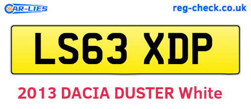 LS63XDP are the vehicle registration plates.