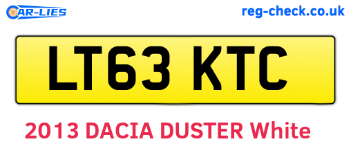 LT63KTC are the vehicle registration plates.