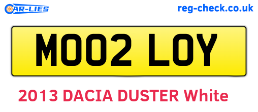 MO02LOY are the vehicle registration plates.