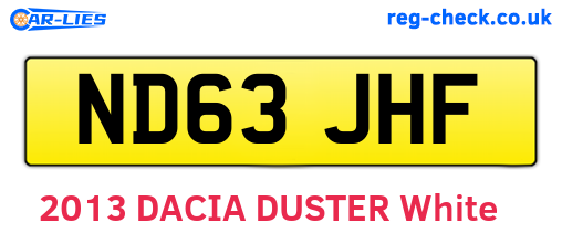 ND63JHF are the vehicle registration plates.