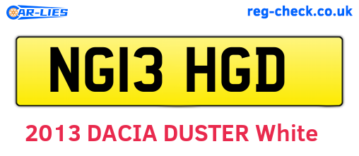 NG13HGD are the vehicle registration plates.