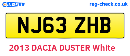 NJ63ZHB are the vehicle registration plates.