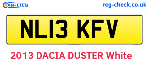 NL13KFV are the vehicle registration plates.