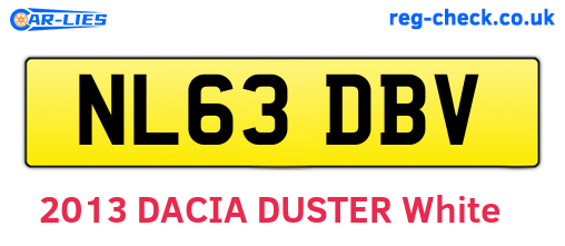 NL63DBV are the vehicle registration plates.